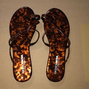 Fashion nova shiny tortoise sandals